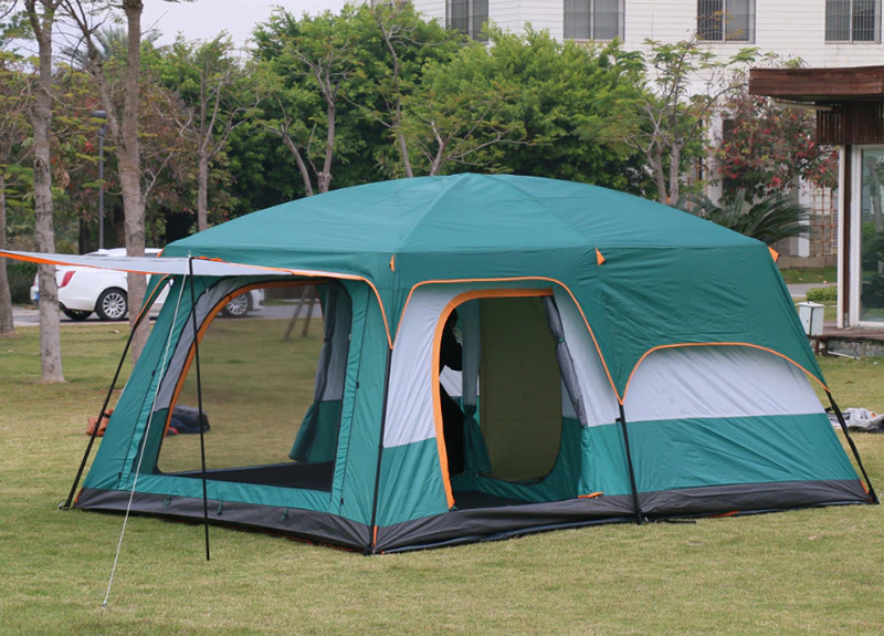Cheap Goat Tents Large Camping Tent Two Story Outdoor 2 Living Rooms And 1 Hall High Quality Outdoor Family Camping Tent Large Space Tent For5 12   